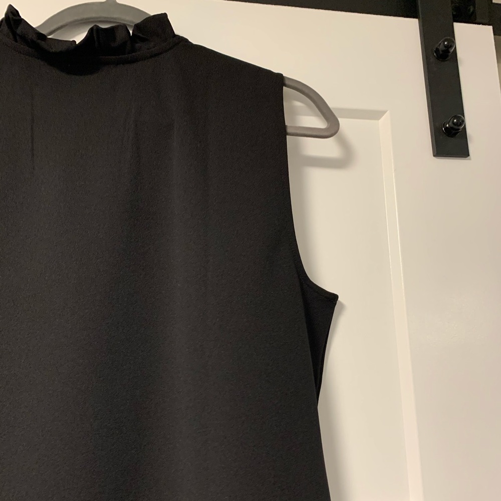 Ann Taylor Pearlized Button Ruffle Neck Top - Picture 8 of 8